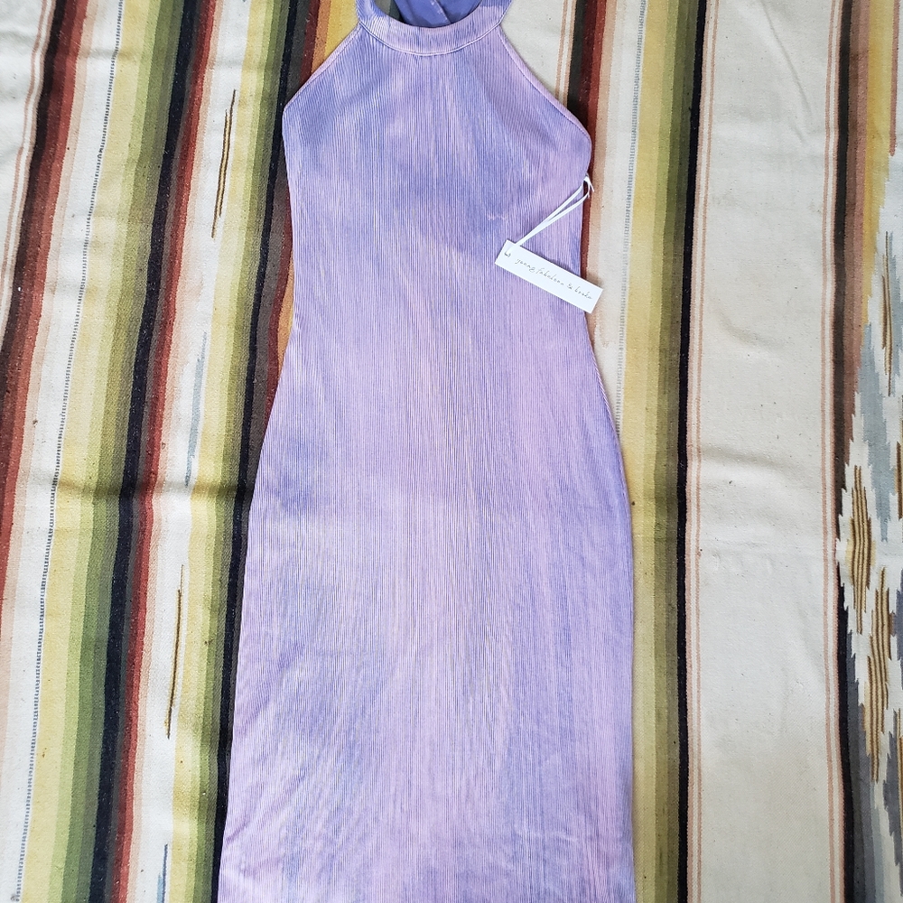 young fabulous broke lavender ROBBIE midi dress S